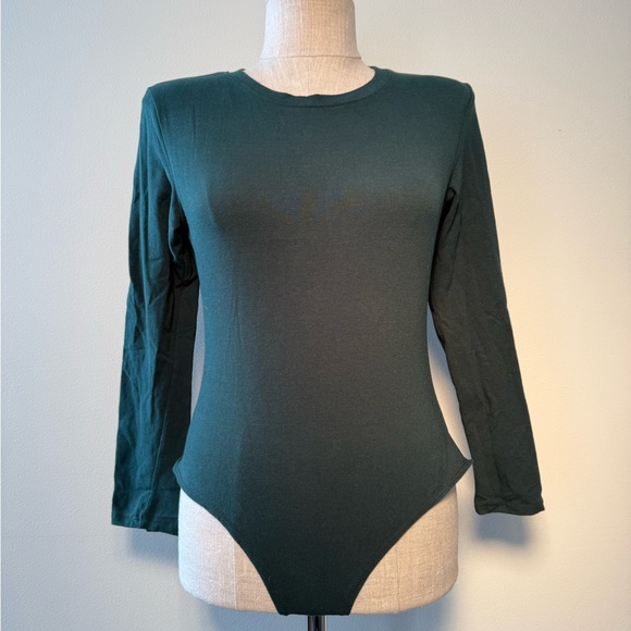 Windsor Tops - Green Long Sleeve Bodysuit